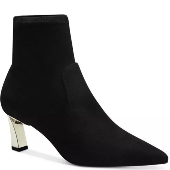 Alfani Bambey Faux Suede Ankle Boots Black - Picture 1 of 6